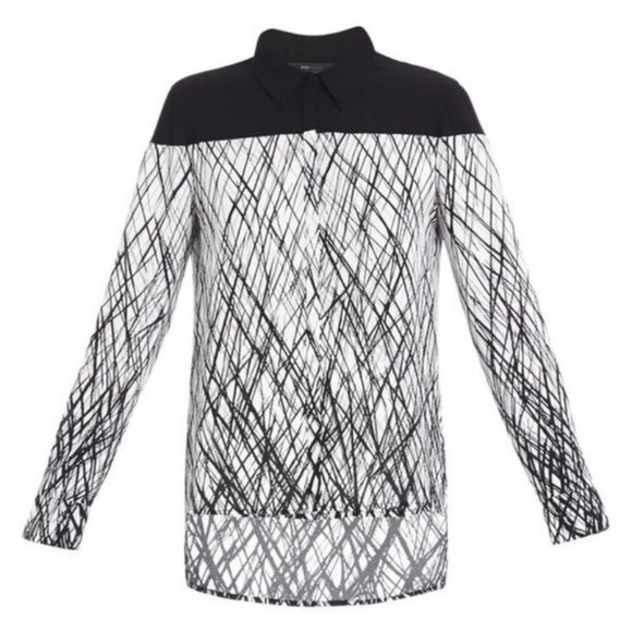 NWT Oversized BCBGMaxAzria High-Low Katee Blouse - Picture 2 of 9